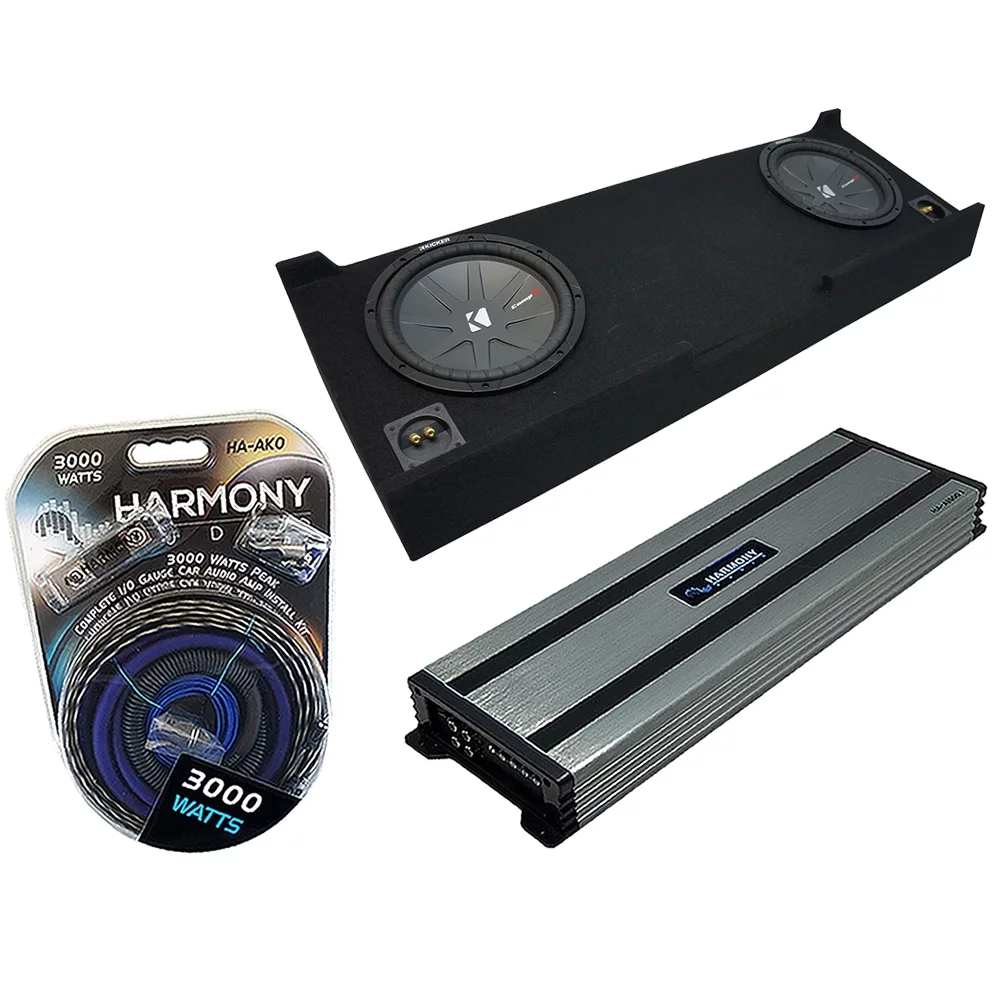 07-13 GMC Sierra Crew Cab Truck Kicker CompR CWR10 Dual 10