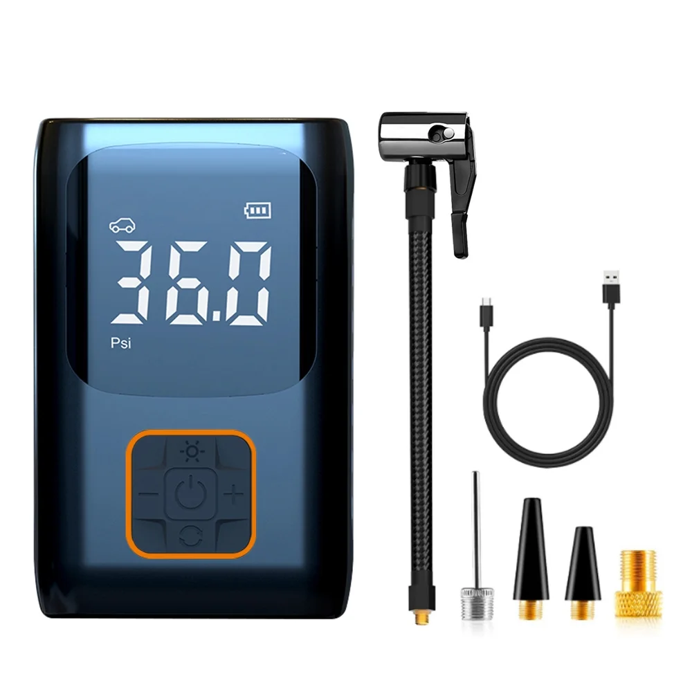 Nebublu Electric inflator,Tire Inflator Pump Car Tires Modes Portable Pump Car Tires Motor Display 4 Modes Portable Pump Car 4 Modes Portable Motor Bike Ball Air Compressor Display Inflator Bike Pump