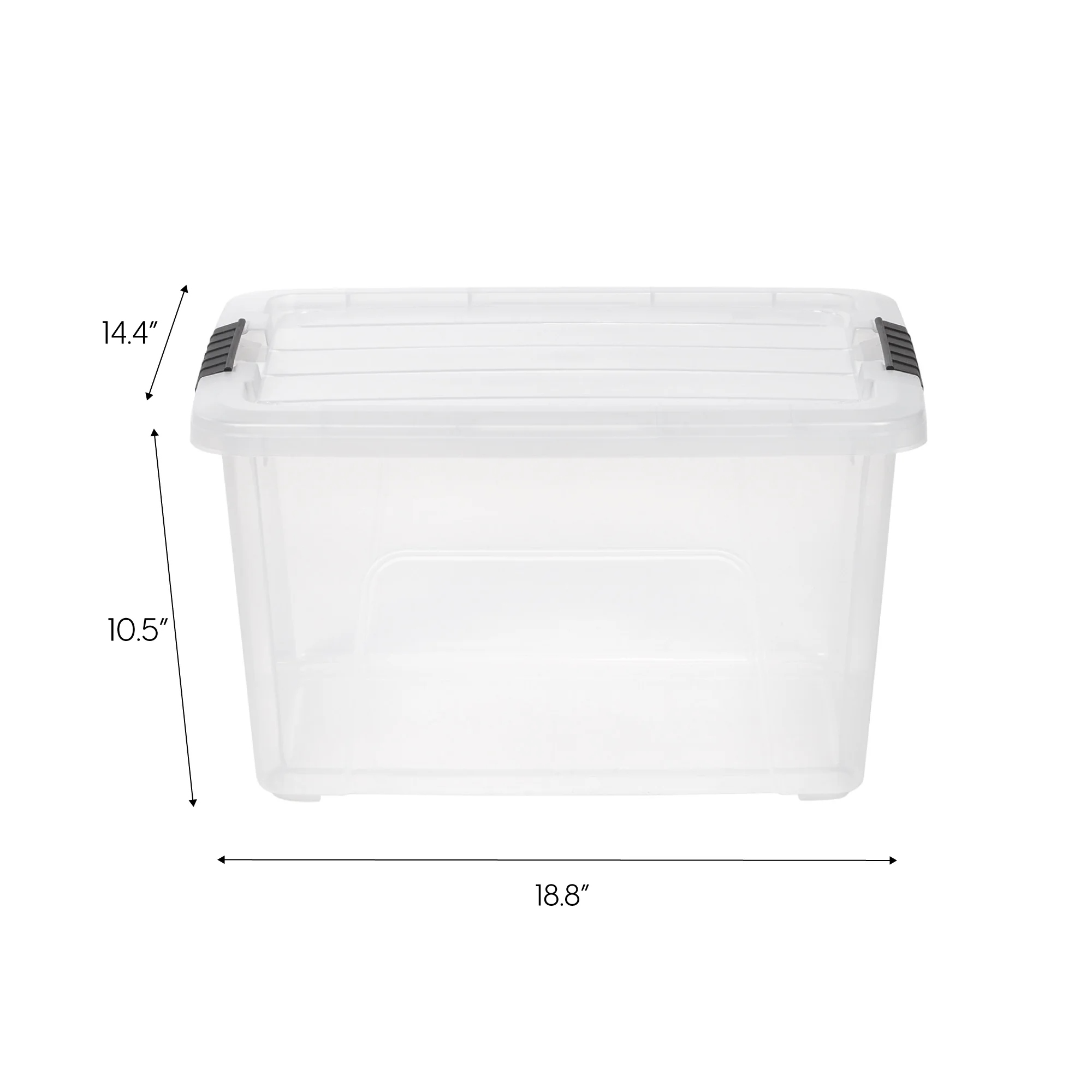 IRIS USA 8 Pack 32 Quart Stack & Pull™ Box, Clear