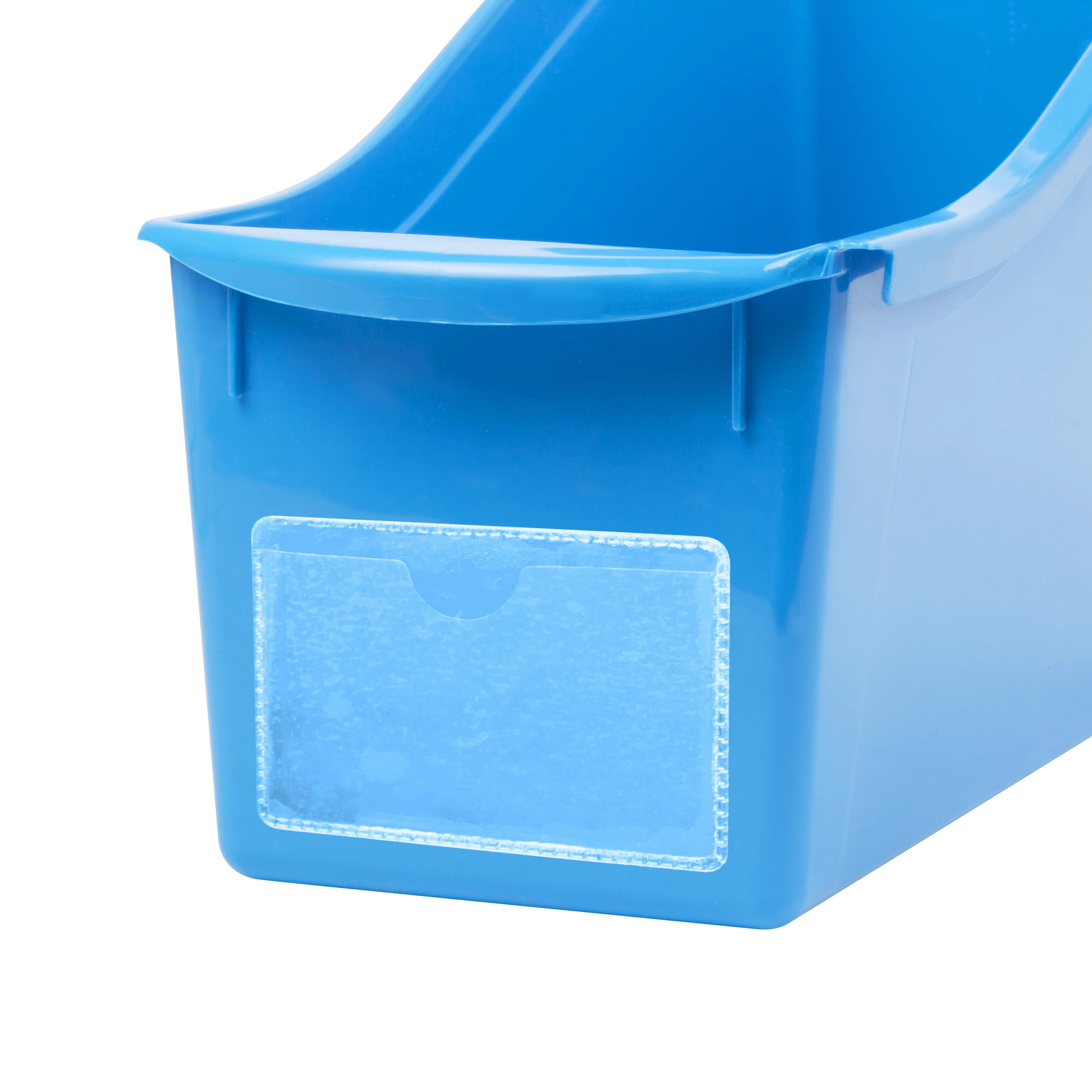 Pen+Gear Plastic Desktop Book Organzer Bin with Label Pocket, Hawaiian Ocean, 6-Pack