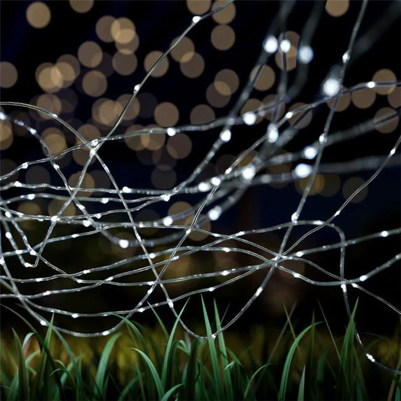 Pure Garden 50-LG1015 Outdoor Starry Solar String Cool White Fairy 200 LED Lights