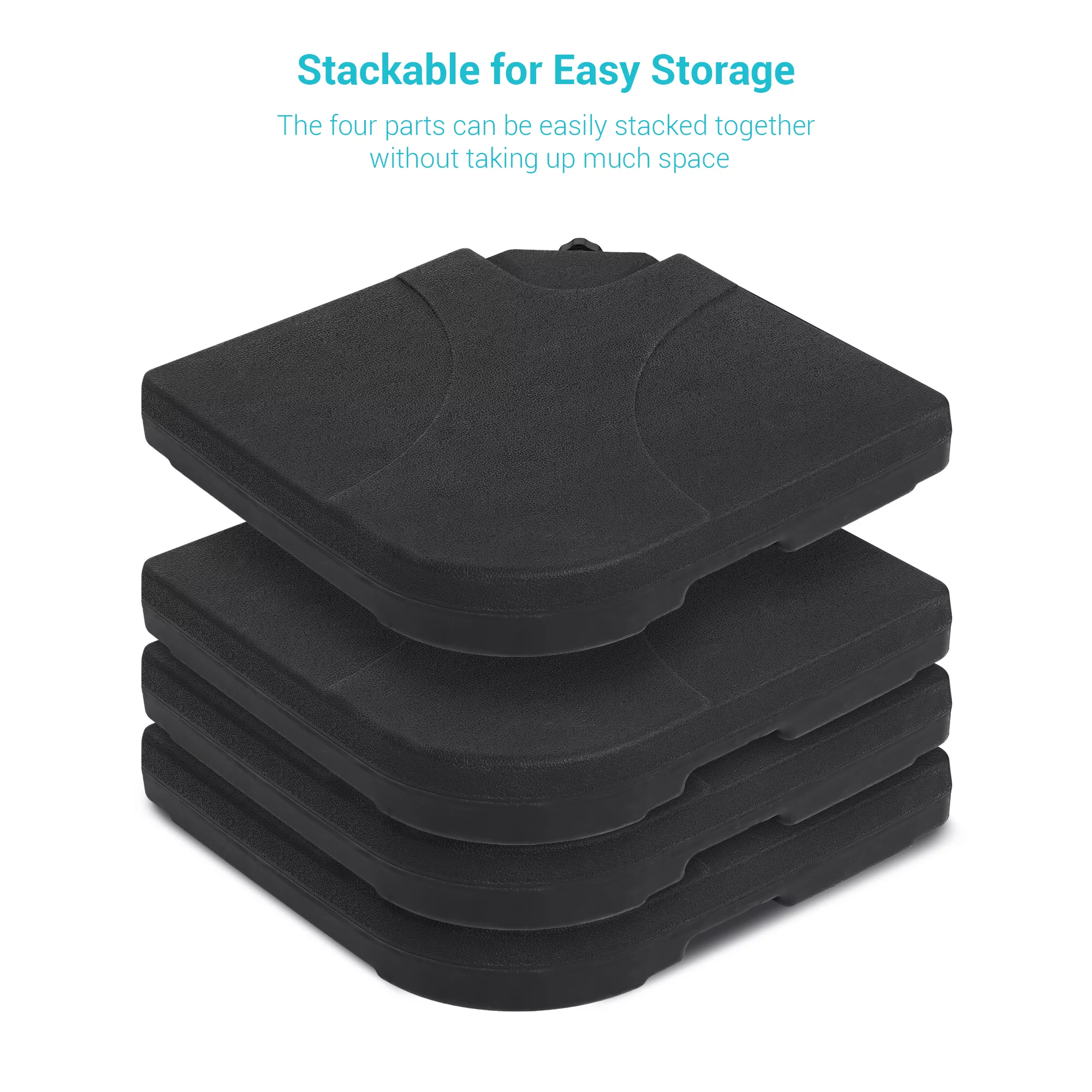 CHYVARY 9-10ft Patio Offset Umbrella Base, 176 Lbs Cantilever Umbrella Stand for Outdoor Umbrella, Black