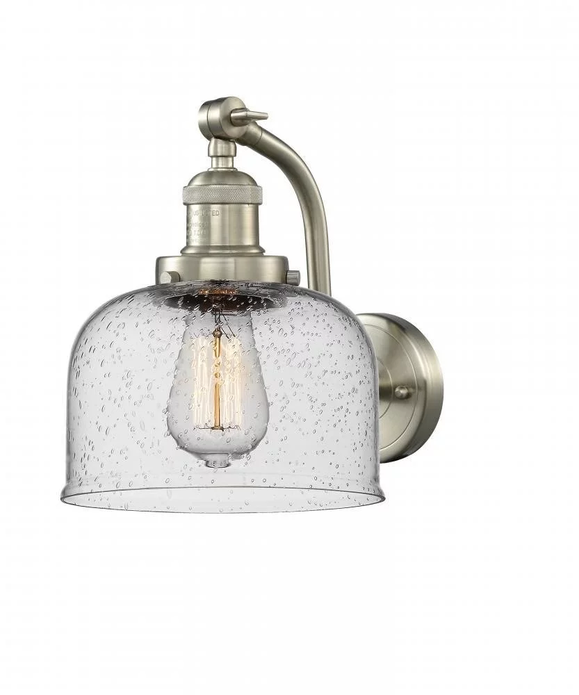 Innovations 515-1W-SN-G74-L-LED X-Large Bell 1 Light Sconce part of the Franklin Restoration Collection, Brushed Satin Nickel