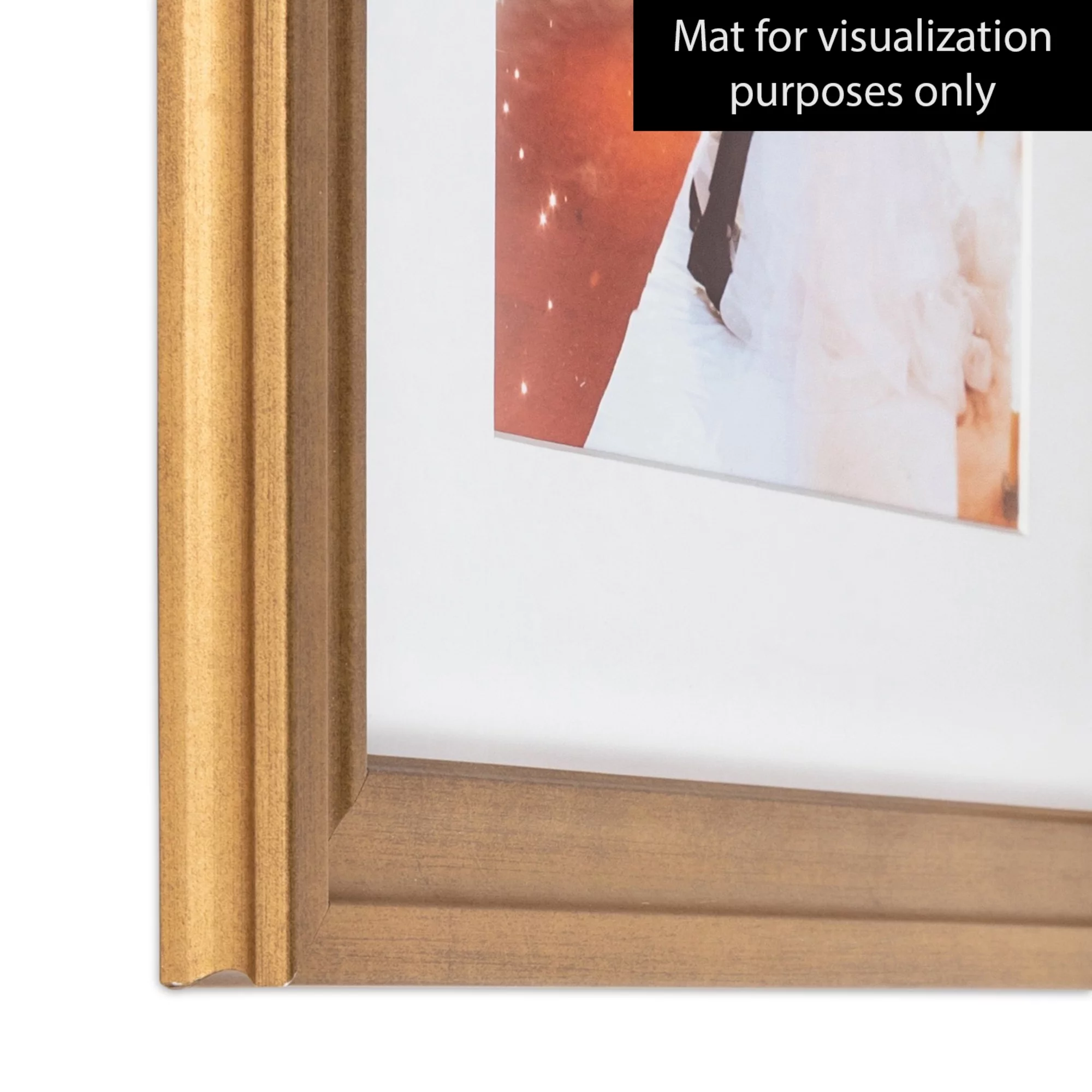 ArtToFrames 14x21 inch Muted Gold Glow Picture Frame, Gold MDF Poster Frame (4680)