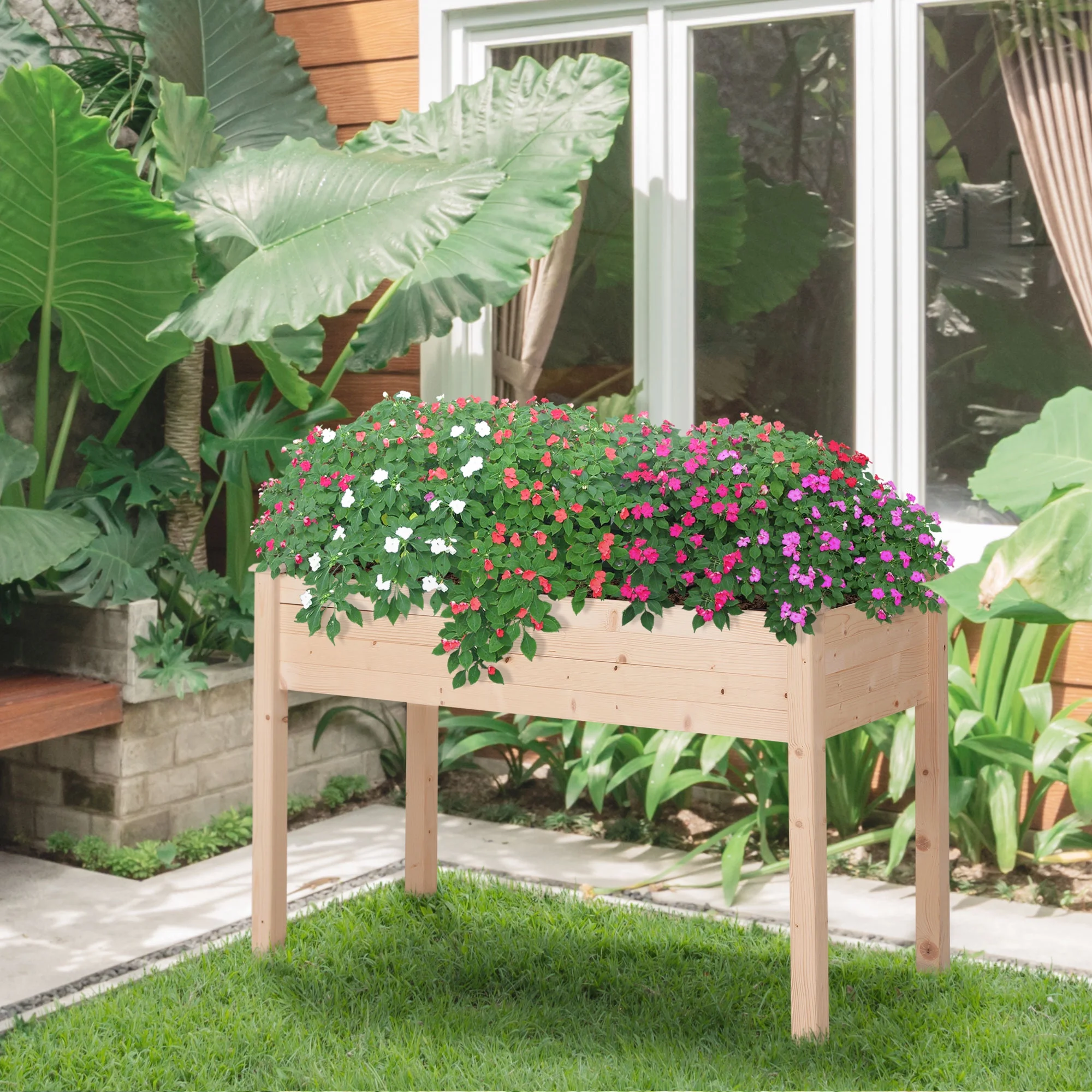 Homiyad Raised Garden Bed with Legs, 48