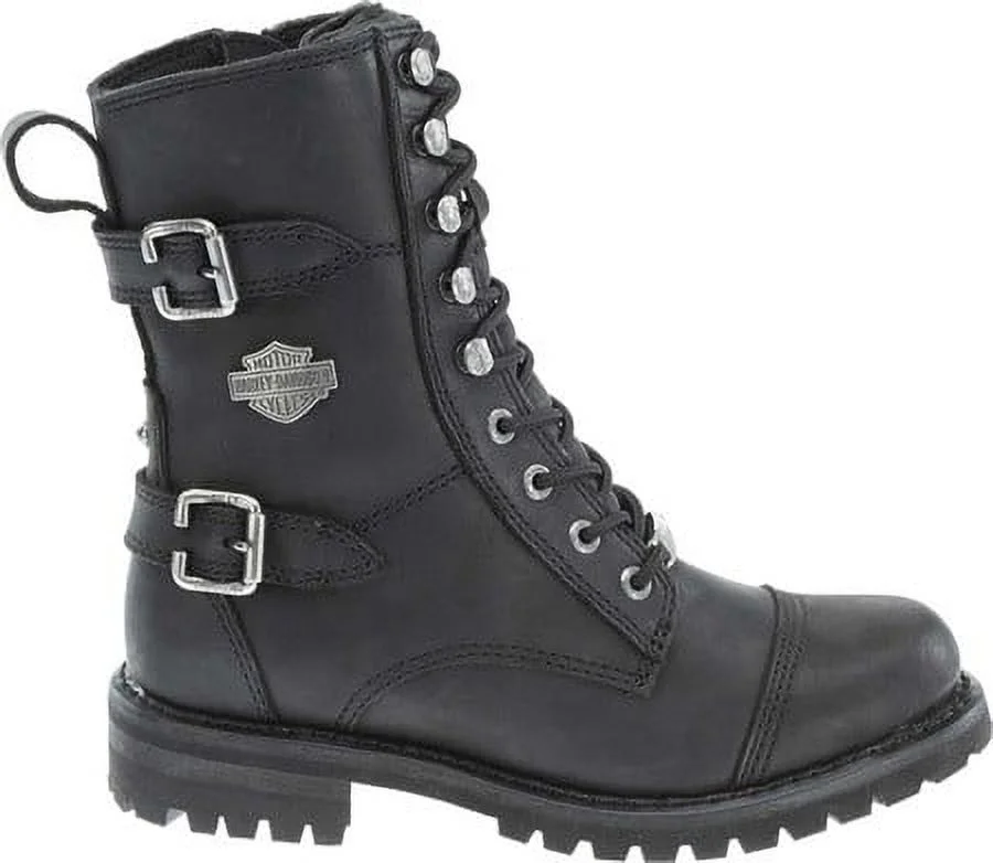 Women's Harley-Davidson Balsa Boot Black Full Grain Leather 6 M