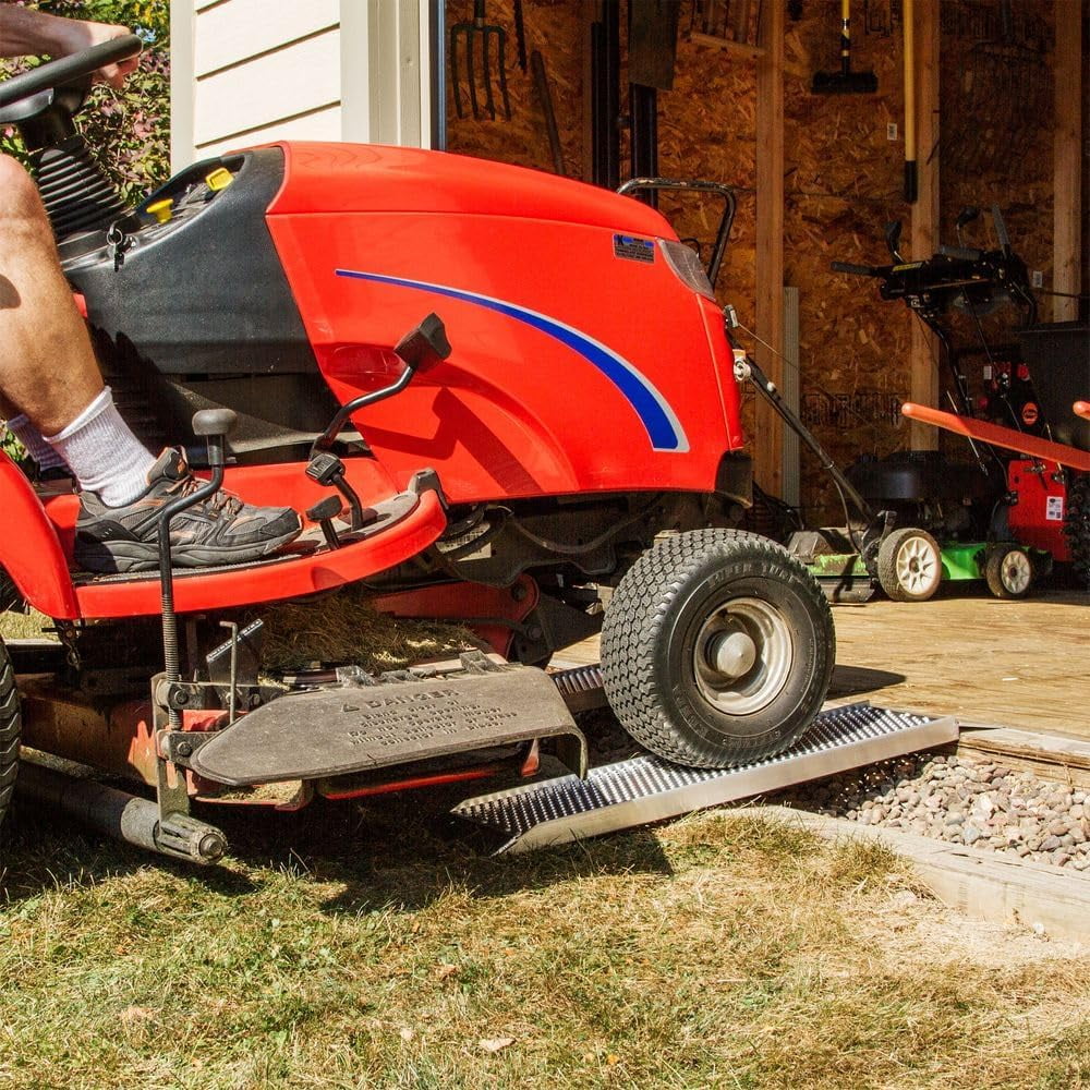 Guardian S-368-1500-P Dual Runner Shed Ramps with Punch Plate Surface - 8