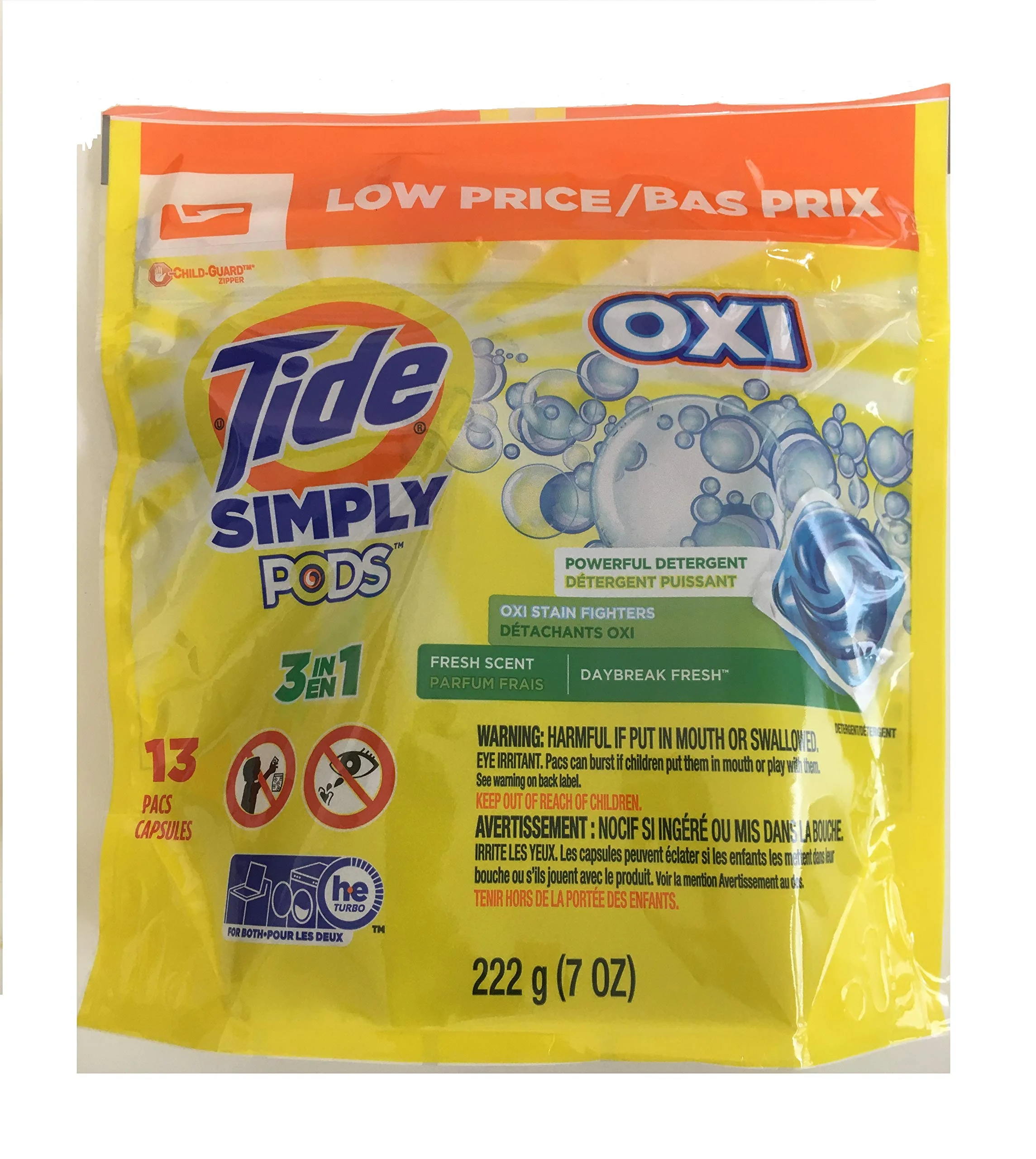 New 379406 Tide Simply Pods Daybreak Fresh 13 Ct (-Pack) Laundry Detergent Cheap Wholesale Discount Bulk Cleaning Laundry Detergent Square