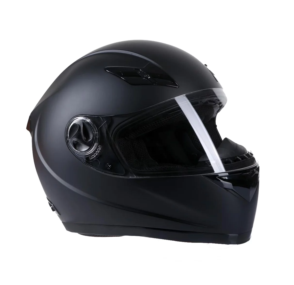 Motorcycle Helmet Blacky Matt Black with Clear and Tinted Visors(L)