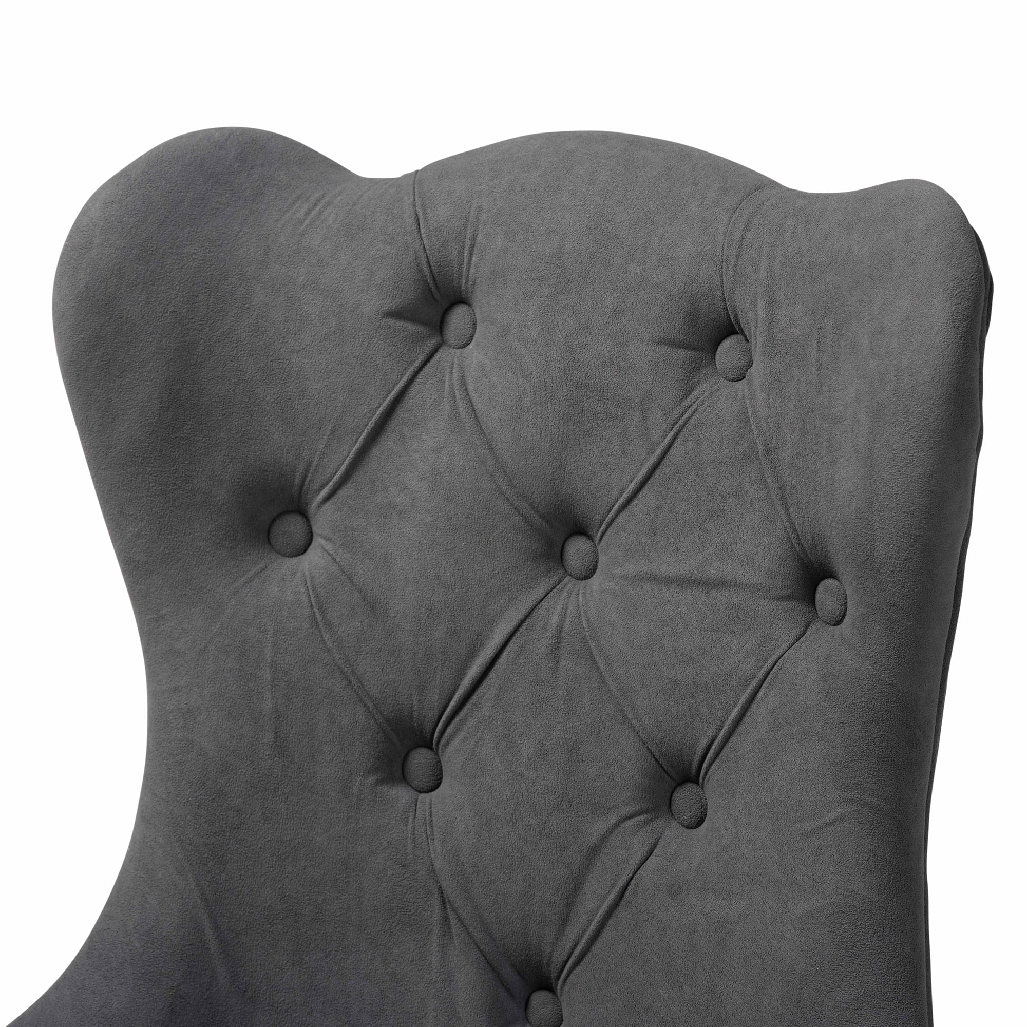 Baxton Studio Fabre Dining Chair, Set of 2, Grey