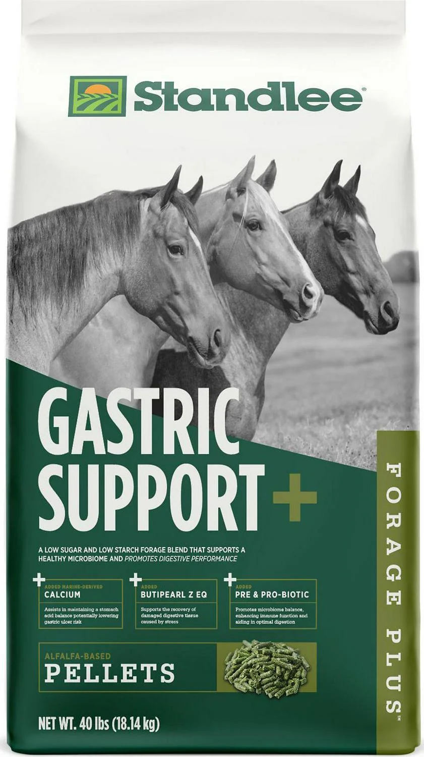Standlee Forage Plus Gastric Support Pellets Horse Feed, 40 Lb Bag
