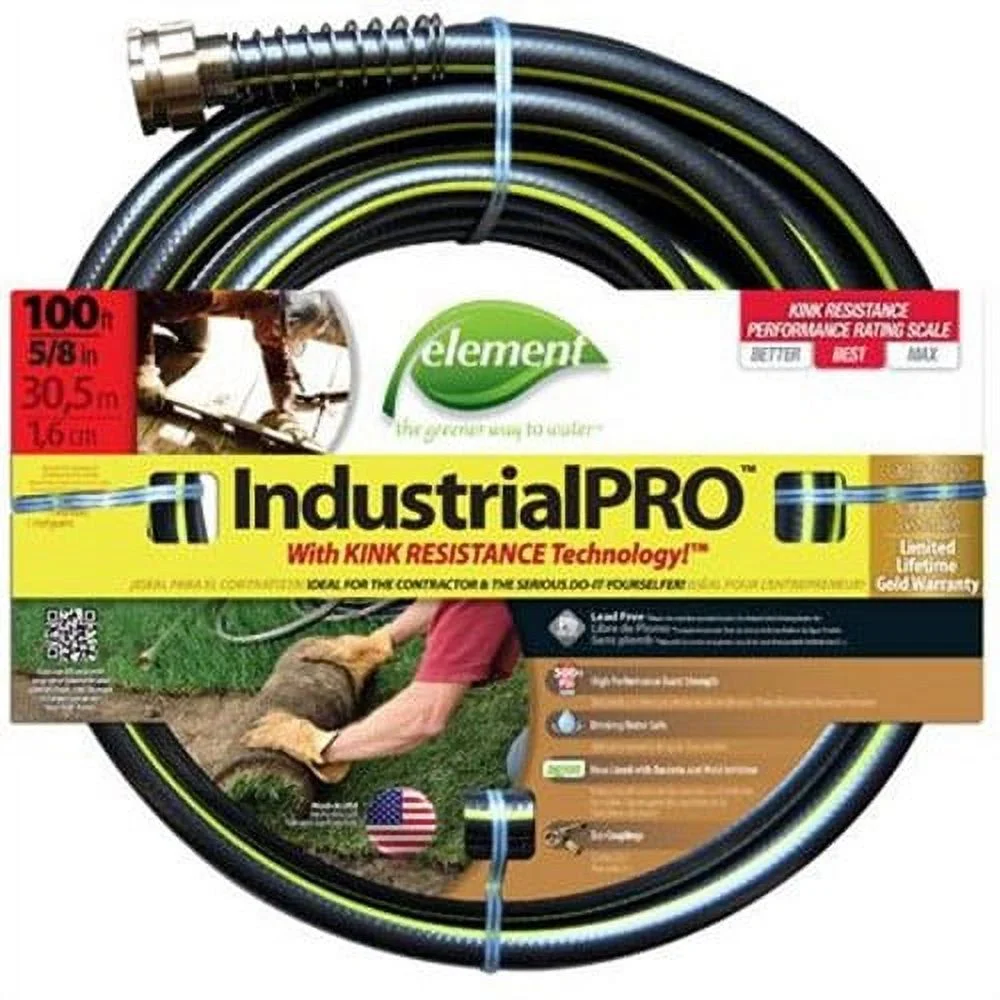 Colorite/Swan ELIH58100 Industrial Pro Garden Hoses, Kink Free, 5/8 Inch x 100 Foot