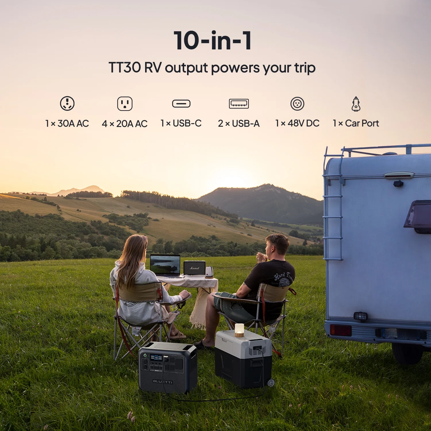 BLUETTI Portable Power Station AC200L and 2 B300 External Battery Modules, Expand to 8192Wh LiFePO4 Battery Backup w/ 4 2400W AC Outlets, Solar Generator for Home Backup, Blackout, RV Trip
