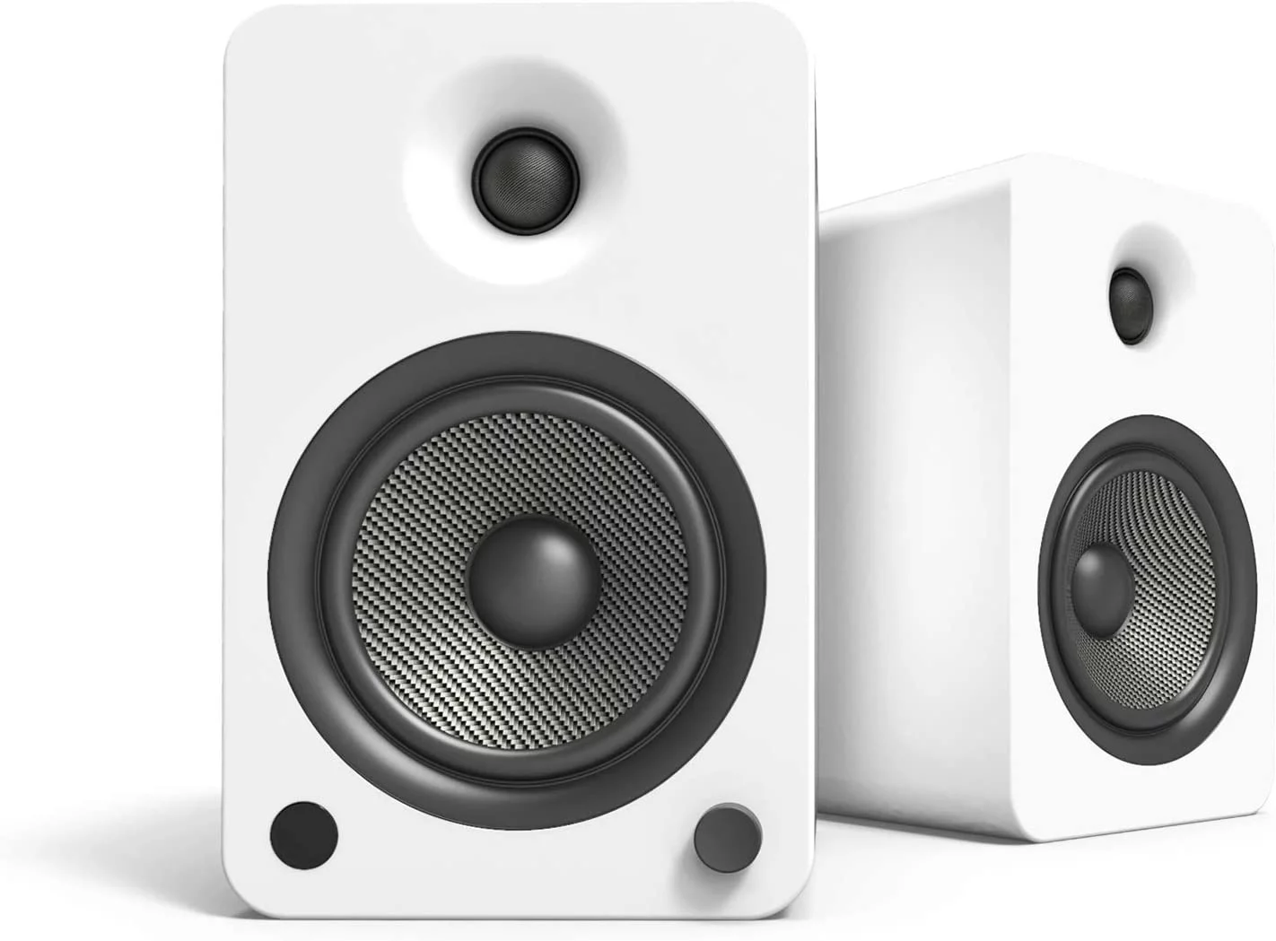 Kanto YU6MW 200W Bookshelf Speakers with Bluetooth - Matte White (Pair) with Kanto SP26PLW 26