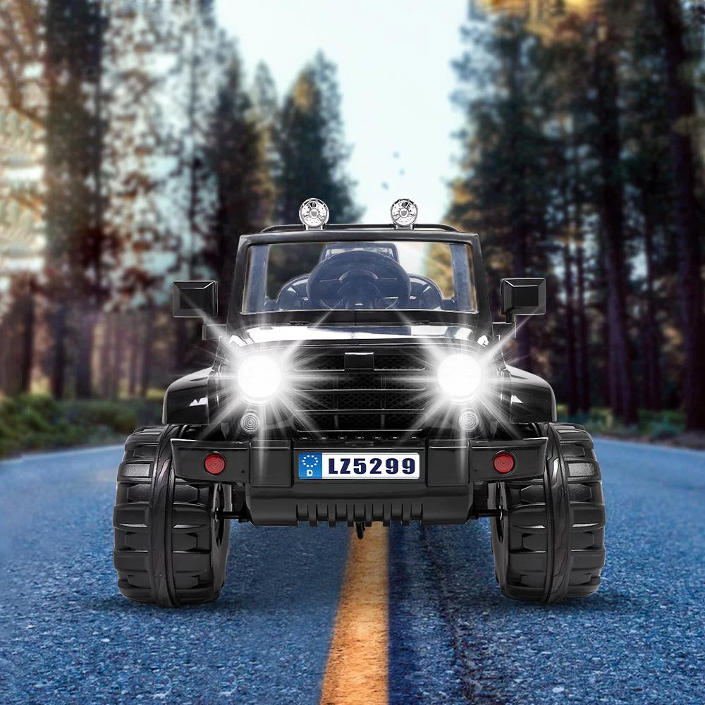 UBesGoo Ride-On Car Electric Car with 12V 7AH Battery Children Car Small Truck Dual Drive and 2.4G Remote Control Black