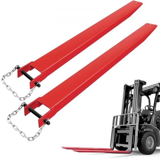 Vevor  4.5 x 82 in. Heavy Duty Alloy Steel Pallet Fork Extension for Forklifts, Red - Pack of 2