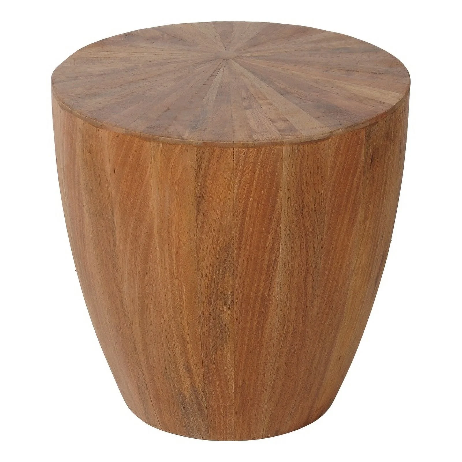Treasure Trove Del Sol Brown Natural Mango Wood Starburst Design End Table