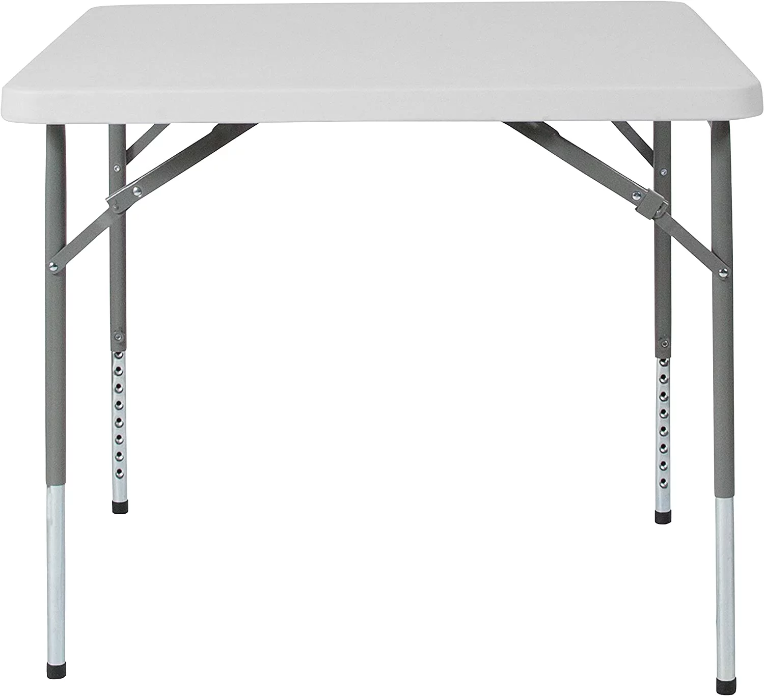Square Height Adjustable Granite White Plastic Folding Table