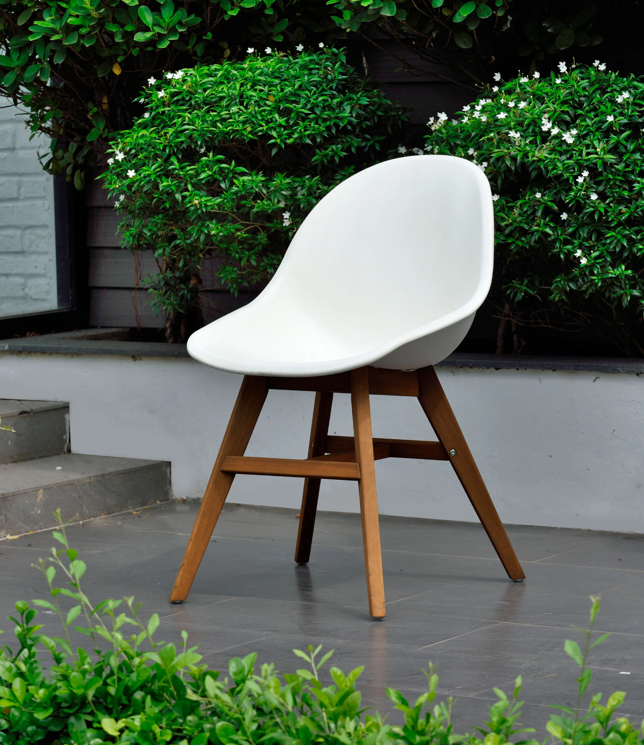 Amazonia Cairo 5 Pieces Lazy Susan Teak Finish Round Patio Dining Set