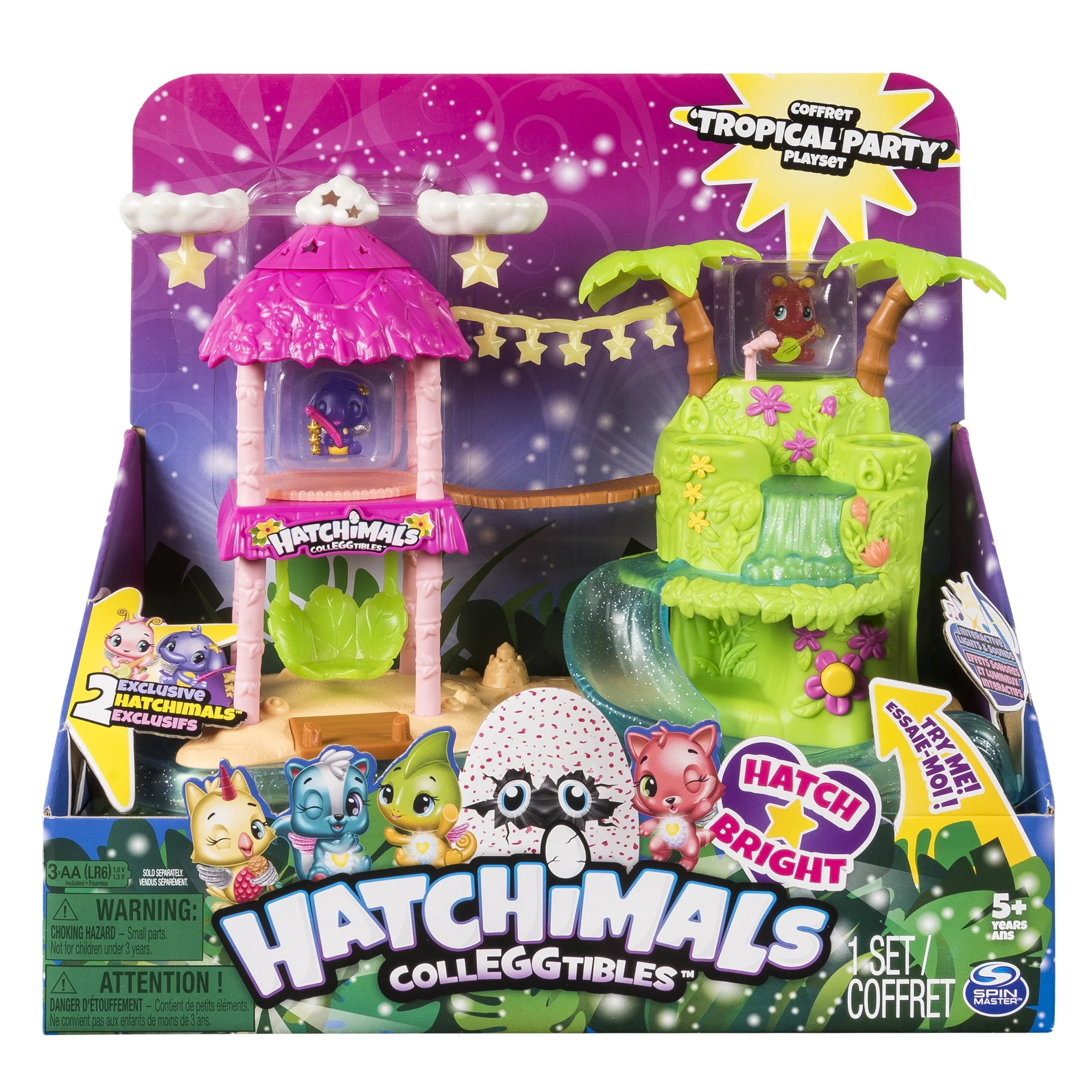 Hatchimals CollEGGtibles Tropical Party Playset with Lights, Sounds and Exclusive Season 4 Hatchimals CollEGGtibles, for Ages 5 and Up