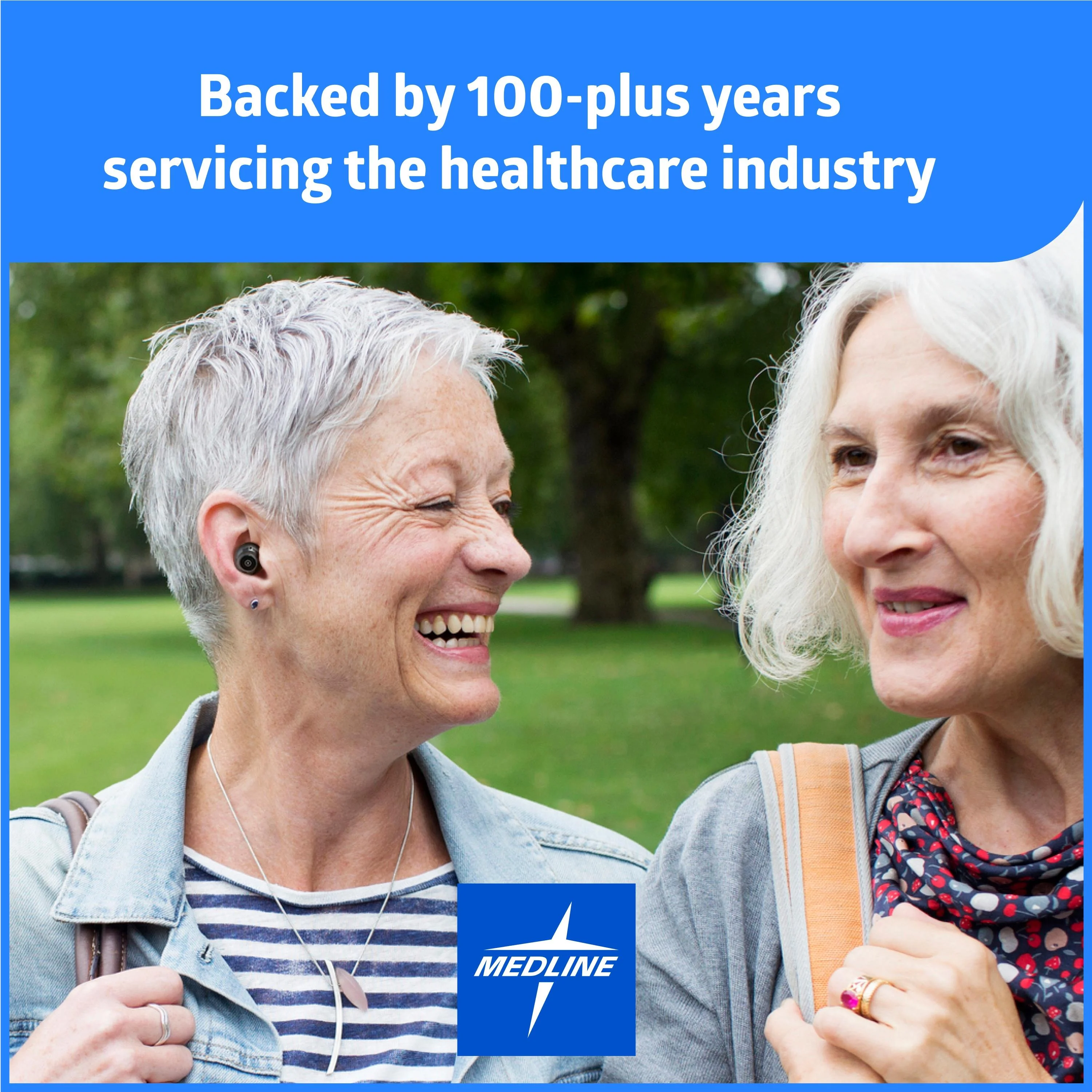 Medline Rechargeable OTC Hearing Aids, Adjustable Volume, Water Resistant, Black