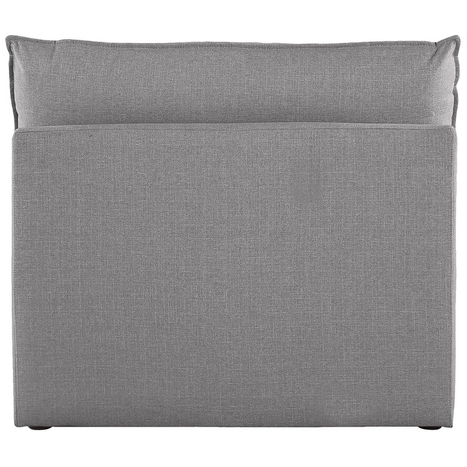 Meridian Furniture Mackenzie Grey Durable Linen Textured Armless