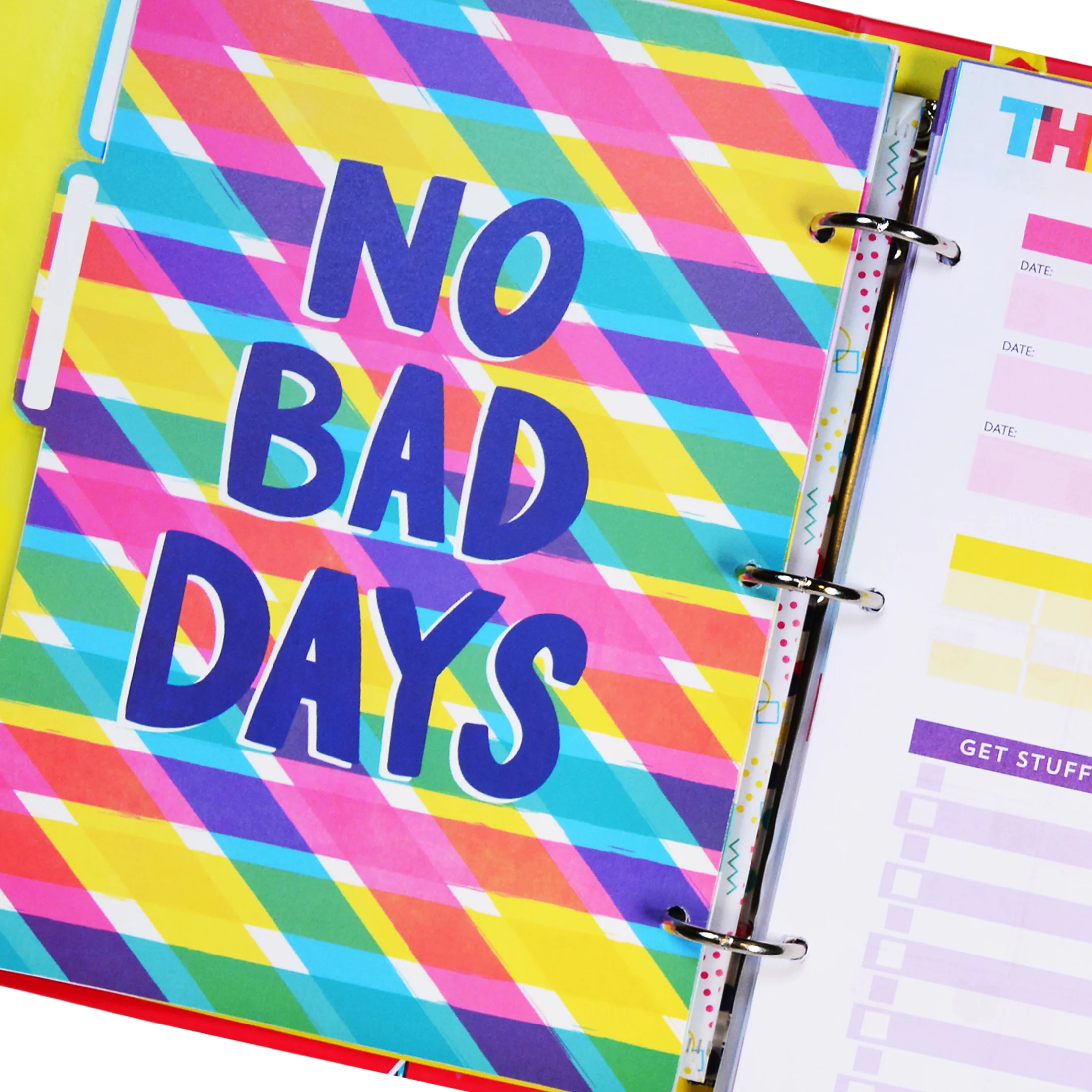 Pen + Gear Mini 3-Ring Binder Undated Planner with Bookmark Ruler, Sticky Notes, and Pencil Pouch