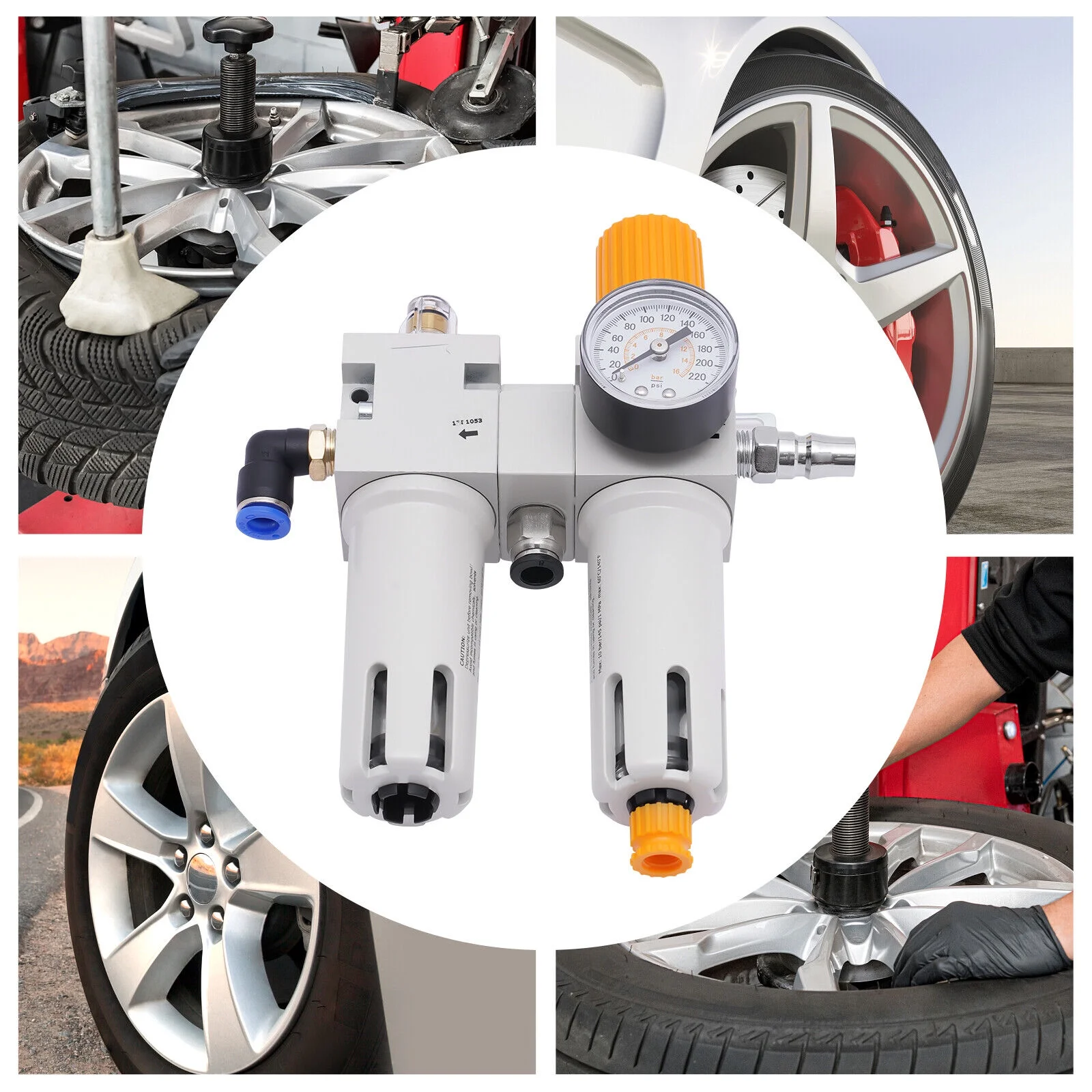 145Psi Air Pressor Oil Water Separator Regulator for Tire Changer Machine Part