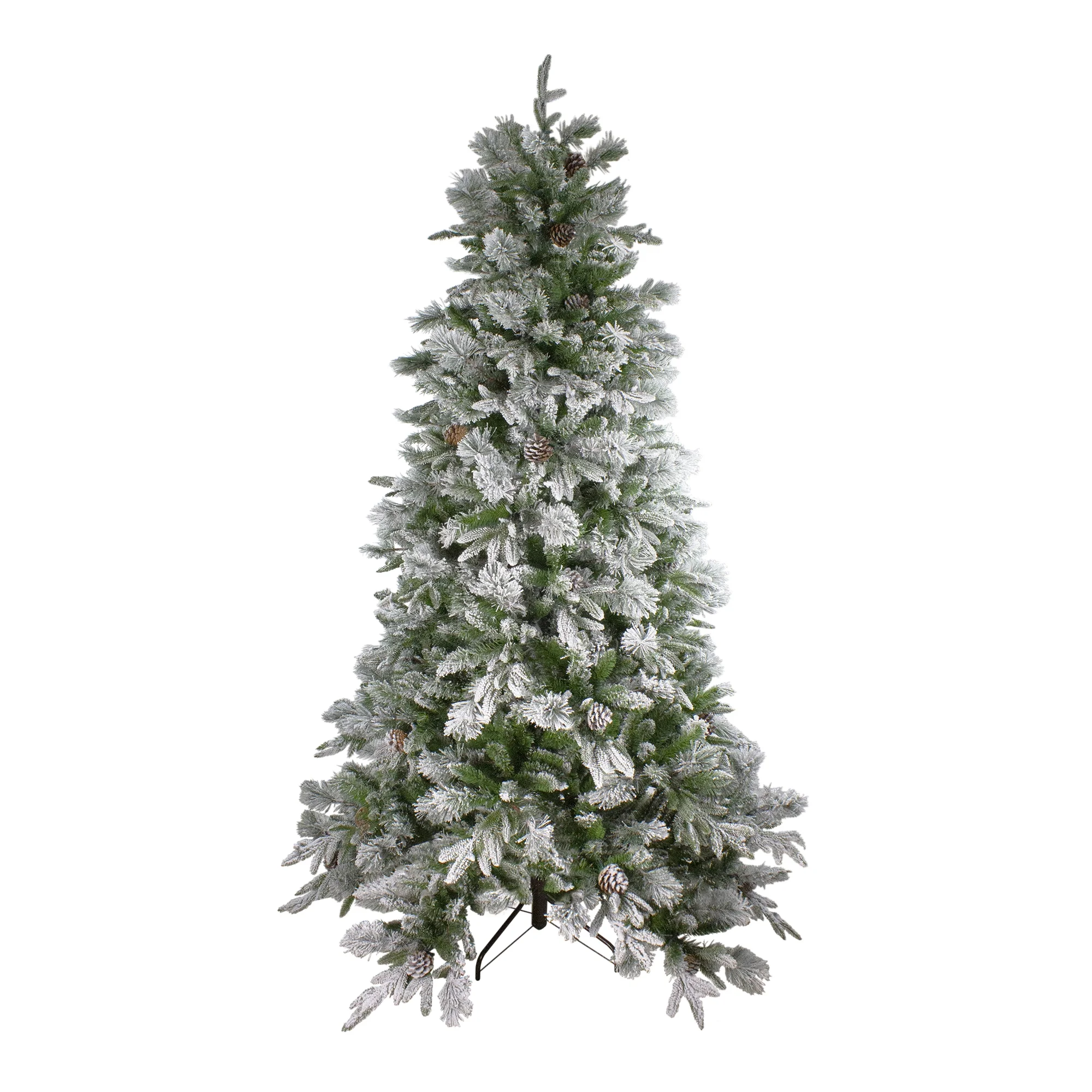 7.5' Full Flocked Colorado Pine Artificial Christmas Tree - Unlit