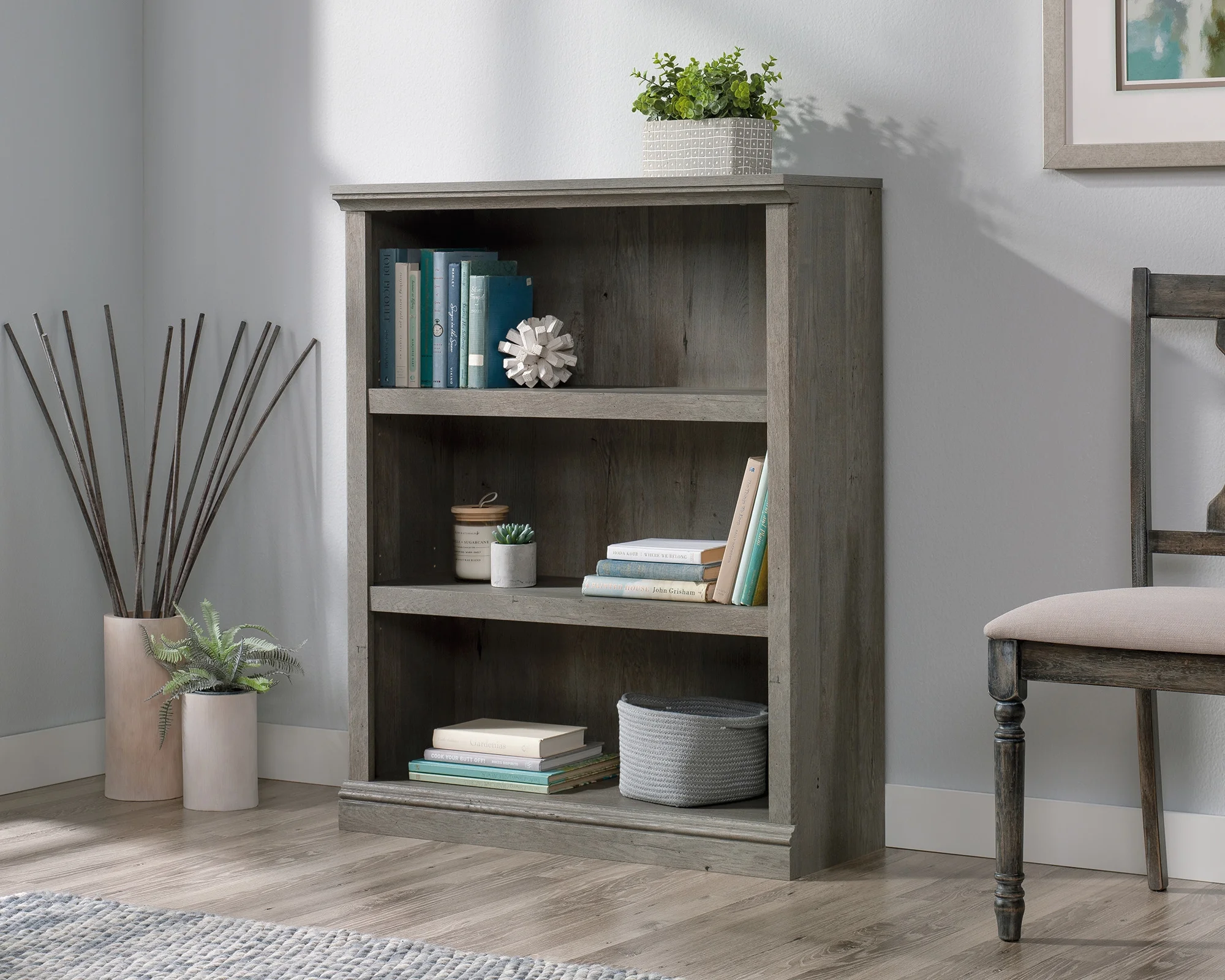 Sauder Select 3-Shelf Bookcase Mystic Oak