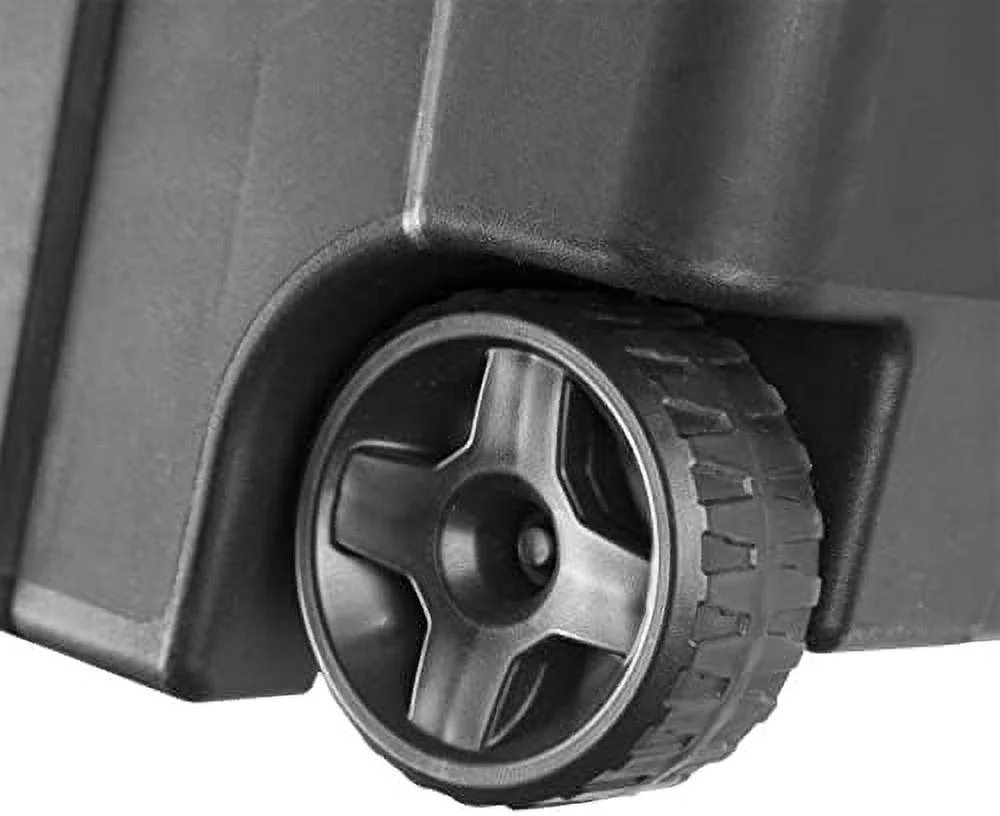 40 Gallon Black Plastic Wheeled Industrial Storage Box,Set of 2