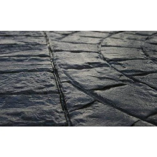 Cobble Border Concrete For Borders By | Rugged Cobblestone Paver Decorative Pattern, Sturdy Polyurethane Texturing Mat, Realistic Detail (4 Piece Set)
