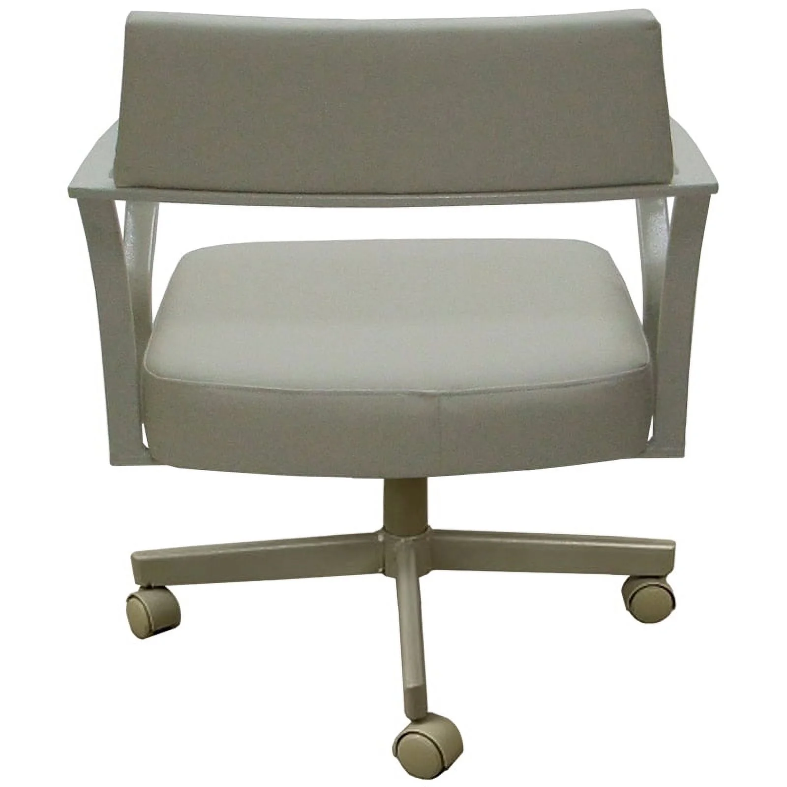 Pemberly Row Swivel Tilt Metal Dining Caster Chair - Ocean Beige - Beige