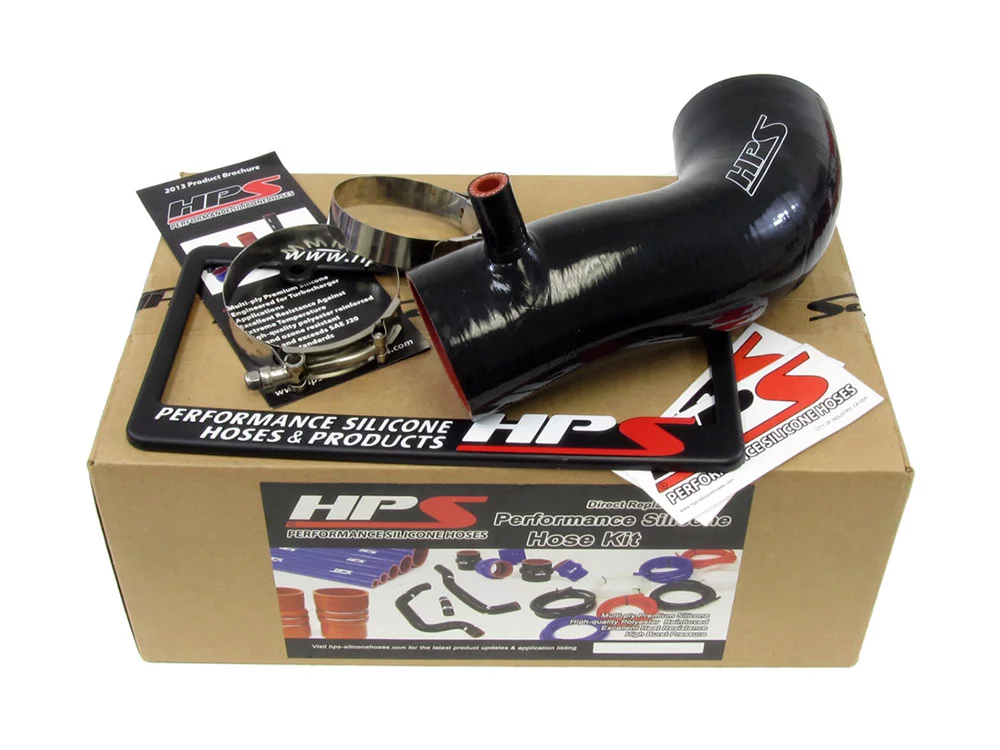 HPS Silicone Air Intake Replacement Hose Kit for Acura 13-15 ILX 2.4L/Honda 12-15 Civic Si BLACK