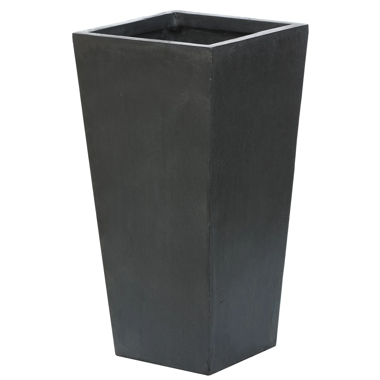 LuxenHome Gray MgO 18.5in. H Tall Tapered Planter