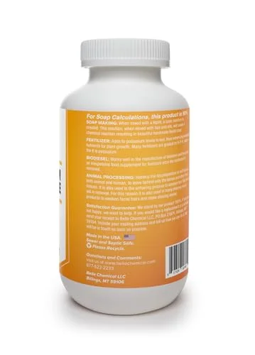 Potassium Hydroxide (Food Grade) FCC/USP 90% (2 Pound)