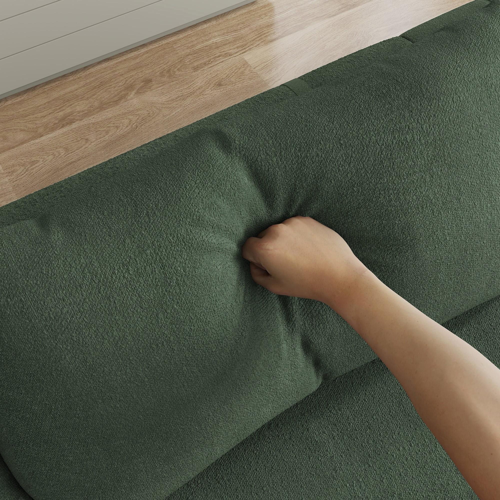 KINFFICT Convertible Modular Sectional Sofa with Right Chaise, 108