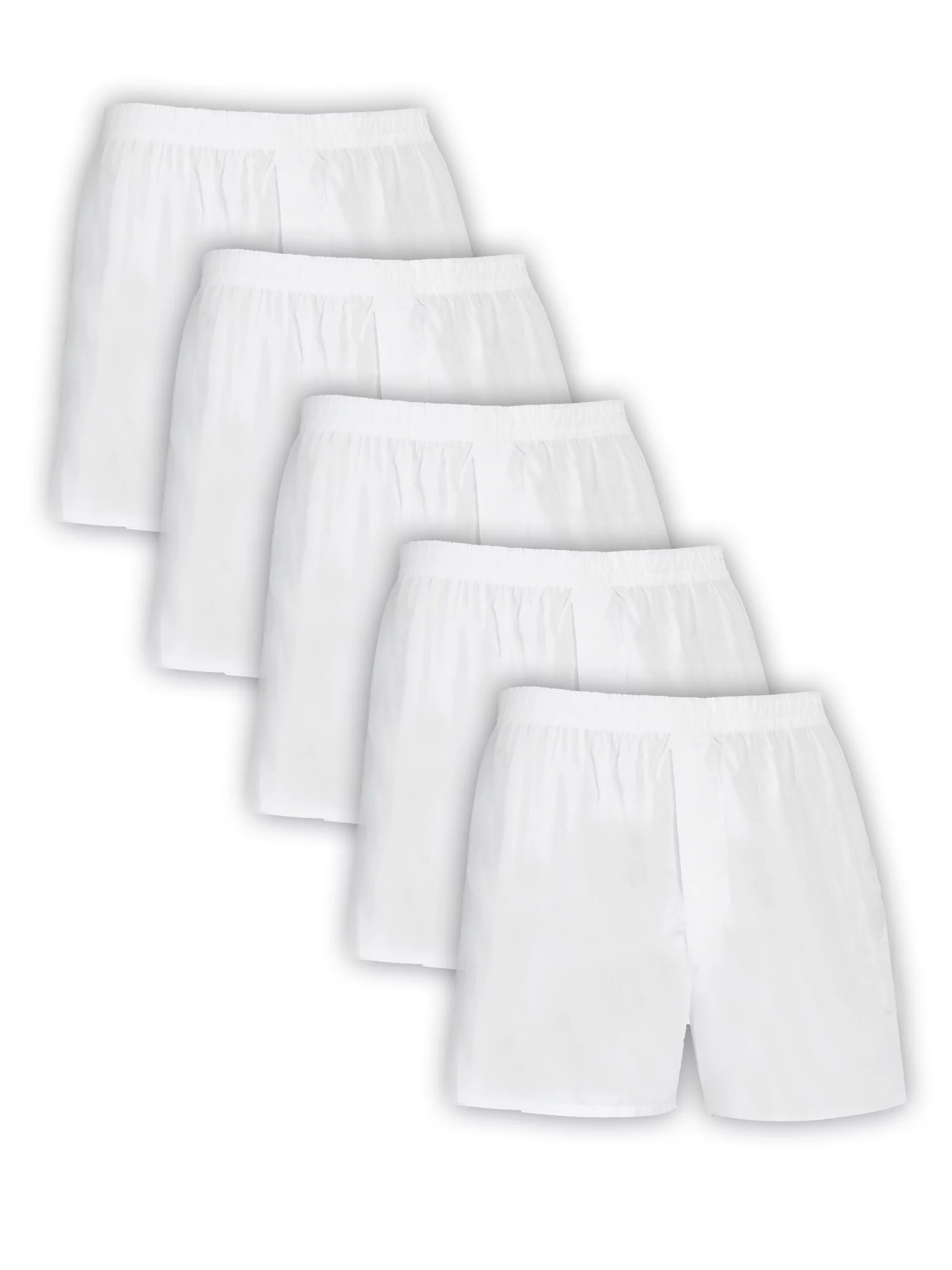 Fruit of the Loom Big Men's Classic White Boxers, 5-Pack, Assorted Colors