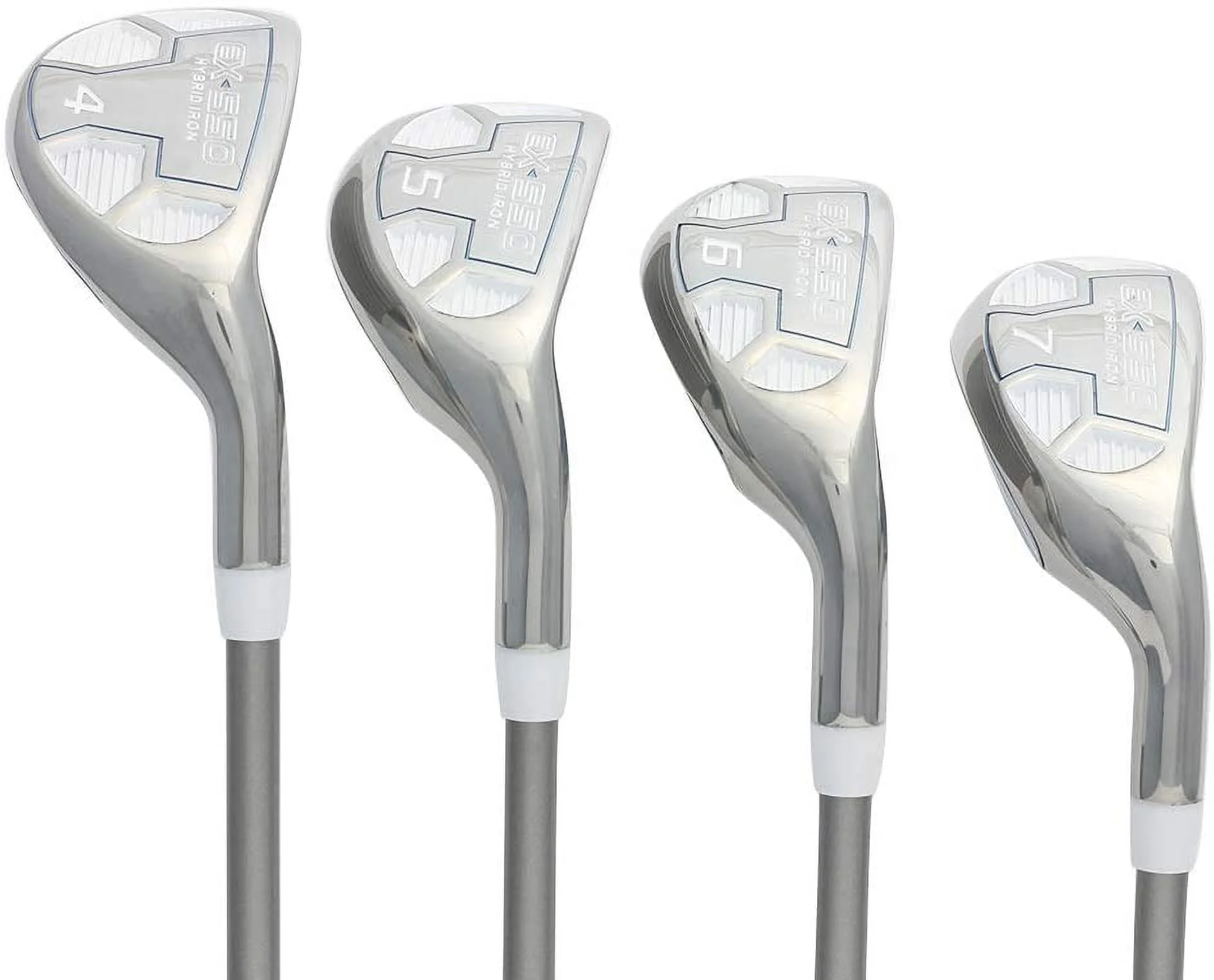 Women's Powerbilt Golf EX-550 Hybrid Iron Set, which Includes: #4, 5, 6, 7 - Lady Flex Right Handed Utility L Flex Club