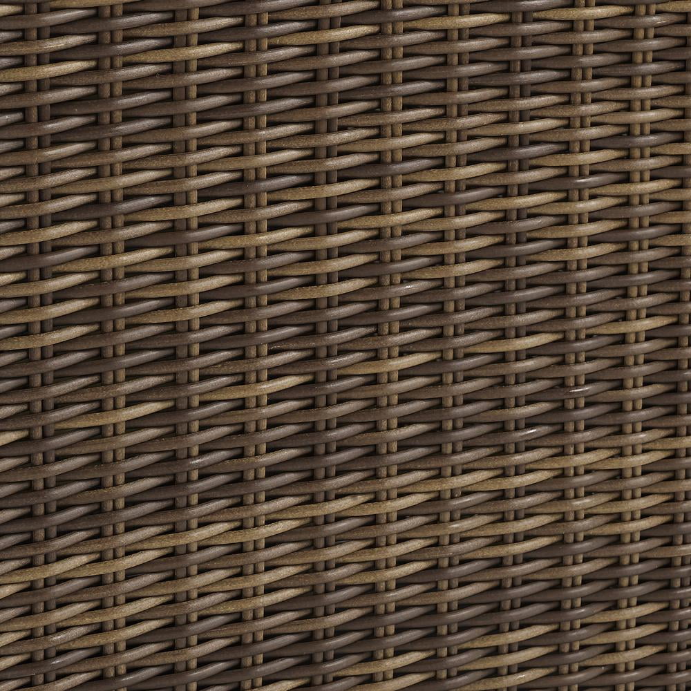 Crosley Furniture Bradenton Armless Patio Chair in Navy and Brown (Set of 2)