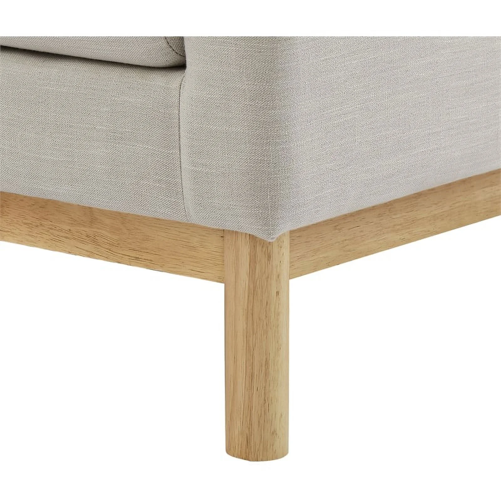 Meridian Furniture Langham Beige Linen Textured Fabric Chair