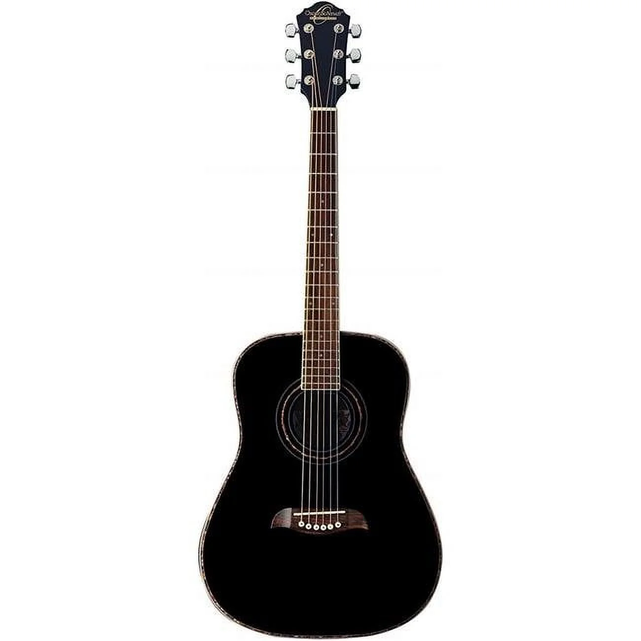 Oscar Schmidt OG1B 3/4 Size Dreadnought Acoustic Guitar. Black
