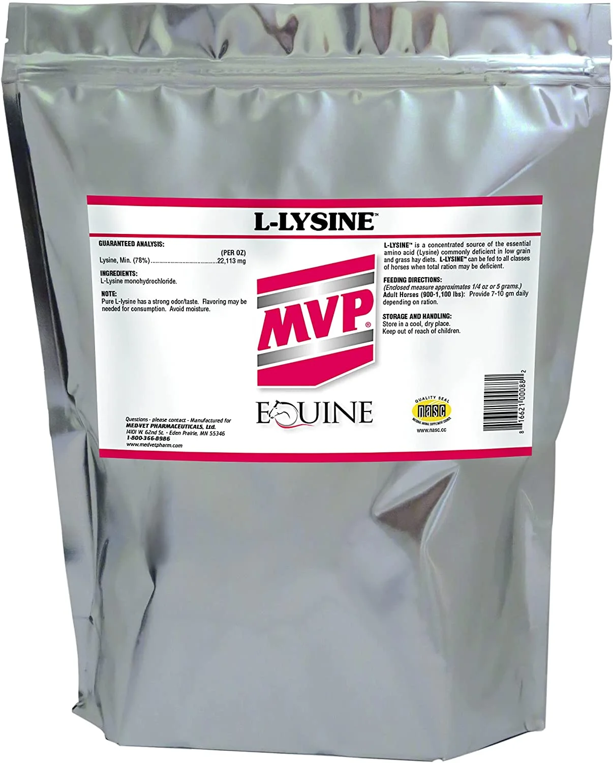 MVP L-Lysine (10lb) for Equine Muscle/Immune Support