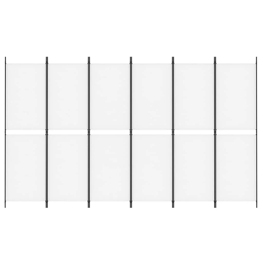 Anself 6-Panel Room Divider White 118.1