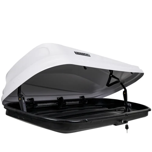 VISRACK Hard Shell Roof Cargo Carrier with Security Keys, Roof Box, Cargo Box, 62 (L) x 31 (W) x 15(H) Inches, 14 Cubic Feet (Tool-Free Install), WHITE
