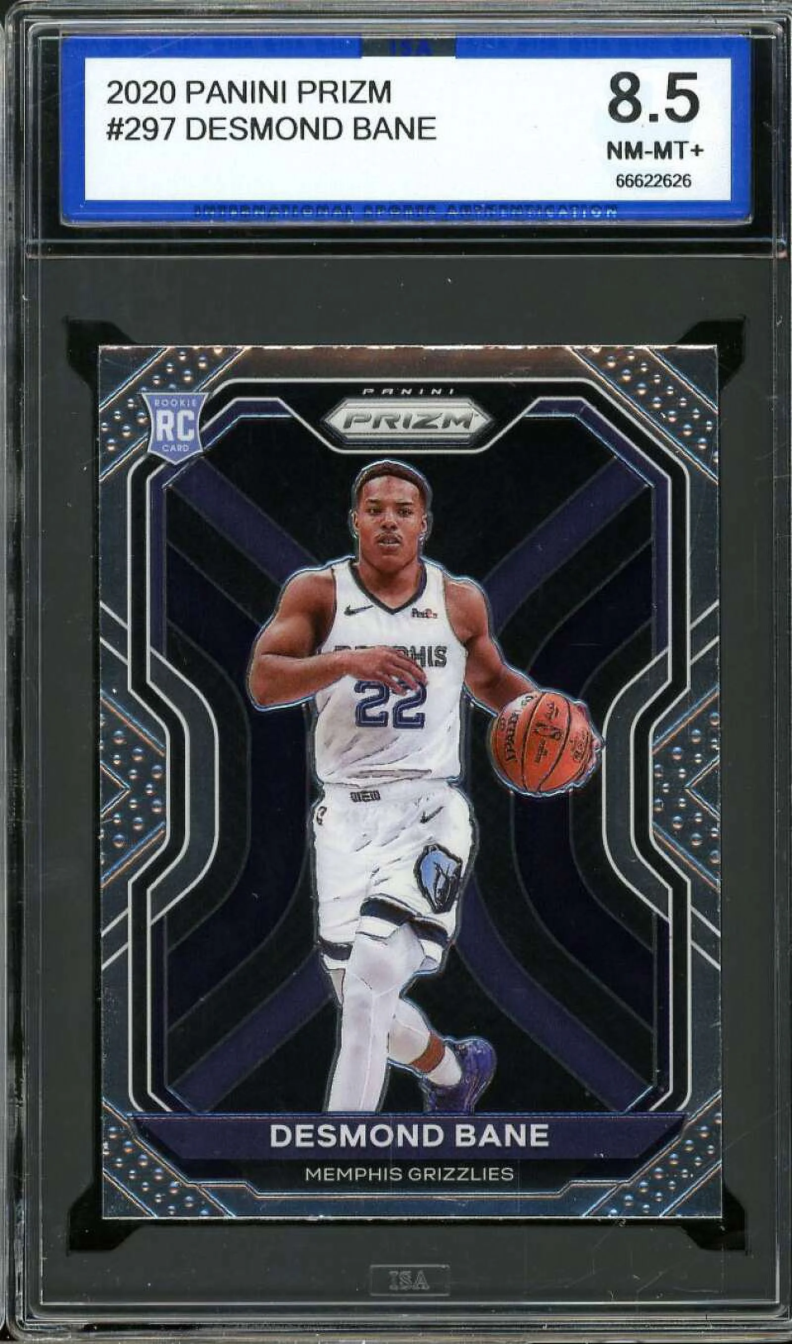 Desmond Bane Rookie Card 2020-21 Panini Prizm #297 ISA 8.5 NM-MT+