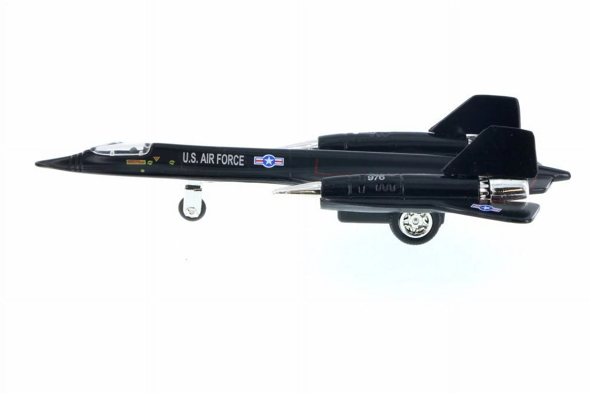 SR-71 Blackbird Pullback Plane, Black - Daron PMT51320 - Diecast Model Military Vehicle