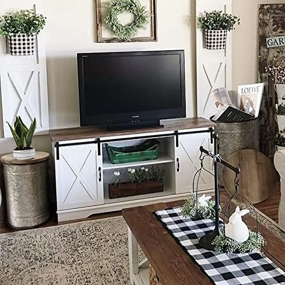 FDSHOIYN Rustic  Bins Farmhouse End Table Farmhouse  Galvanized Metal Stool Ottoman Seat with Round Wood Lid