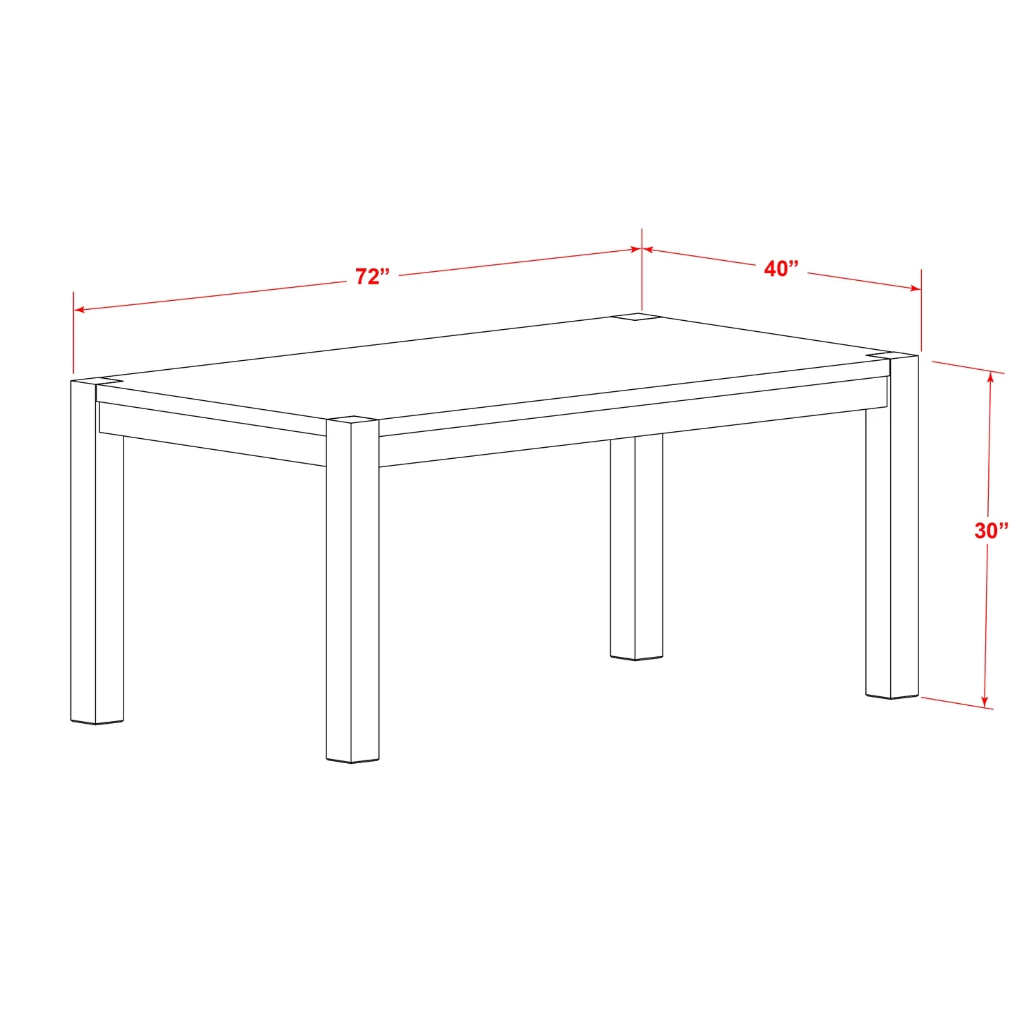 HomeStock Eclectic Exclusivity Gorgeous Rectangular Small Dining Table With Antique Walnut Color Table Top Surface And Asian Wood Dinette Table Wooden Legs - Antique Walnut Finish