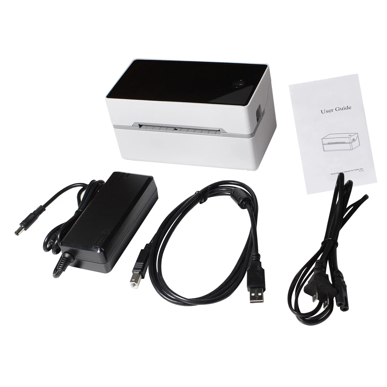 Arealer Desktop Shipping Label Printer High Speed USB Direct Thermal Printer Label Maker Sticker 40-80mm Paper Width for Shipping Postage Barcodes Labels Printing Compatible with Ebay Shopif